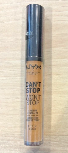 NYX Can't Stop Won't Stop Liquid Concealer Warm Honey 0.11 fl oz New Sealed