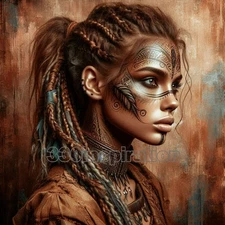 Digital Image Picture Photo Wallpaper Background Desktop Art Tribal Woman #A284