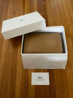 IWC International Watch Company Beige Lederetui Reiseetui mit Box unbenutzt