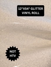 White Glitter faux leather vinyl 12" x 54" rolls sewing embroidery purses craft