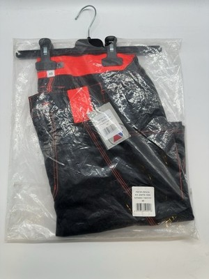 Arbeitsshorts/ Herren/ HTR-Terrax/ Schwarz-Neonrot/ Gr. 48