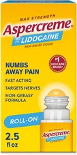 Odor Free Max Strength Lidocaine Pain Relief Liquid with Roll-On No Mess Applica