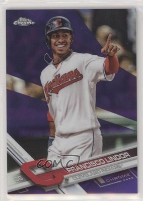 2017 Topps Chrome Purple Refractor /299 Francisco Lindor #126 8h6