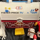 VTG 2008 Fisher Price Play Family Farm Lunch Box Barn Case Farmer Animal Fence