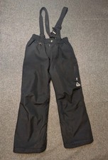 Gerry Ski Snow Bibs Boys Large 14/16 Black Youth Fleece Lined Outdoors Pants