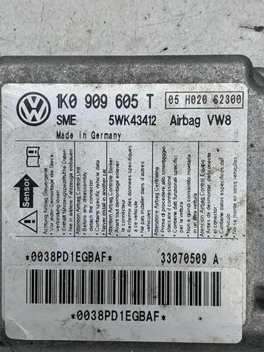 VW GOLF V Variant 1K5 Airbag-Steuergerät 5WK43412 1K0909605T 1.90 23949871