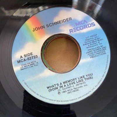 John Schneider - What's a Memory Like You MCA-52723 45rpm VG+ R26