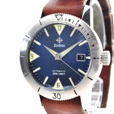 Orologio Uomo Automatico Zodiac Super Sea Wolf ZO9204 Quadrante Blu Fondello Esposizione