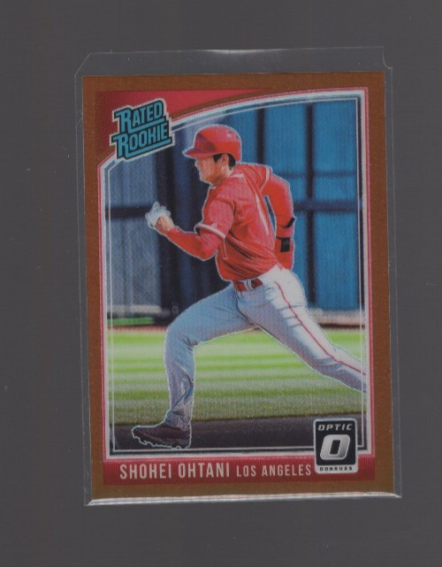 Shohei Ohtani 2018 Panini Donruss Optic Running Bronze Prizm Rated Rookie #56