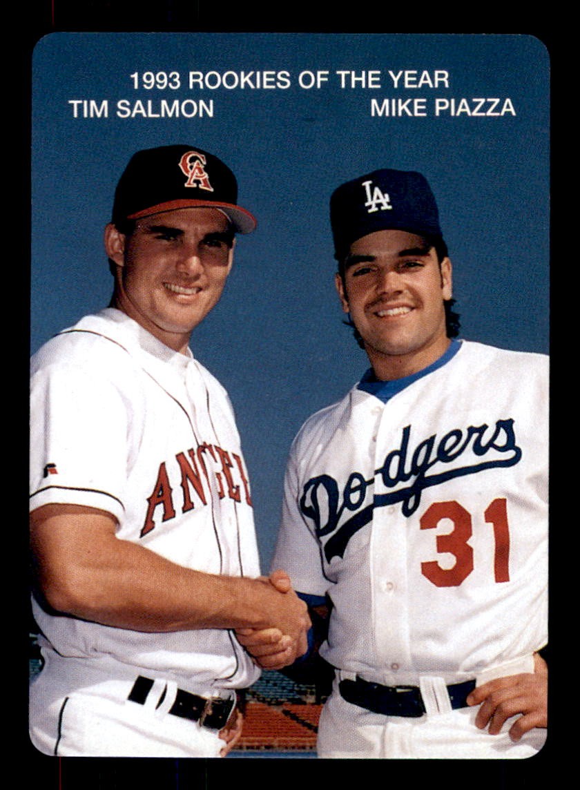1994 Mother's Cookies Mike Piazza and Tim Salmon #3 Handshake