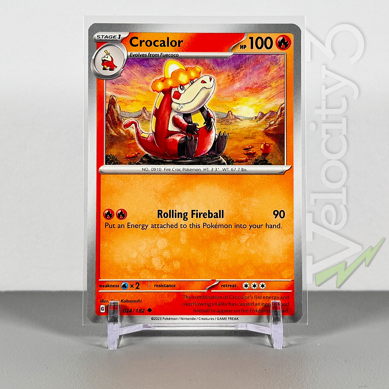 Pokemon TCG Card - Crocalor 24/182 Uncommon | 2023 Paradox Rift | NM/Mint