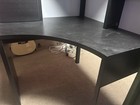 Black Freestanding Corner Desk, Wood Composite, 4 Shelves, Home 4 Office/gaming  — photo 4