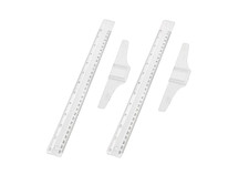 2 Pcs T-Square 12 Inch / 30 cm Transparent Plastic T-Ruler – Double-Sided Scale