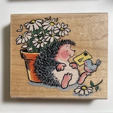 2003 Penny Black Rubber Stamp, 2617J Message From Above Hedgehog Heaven