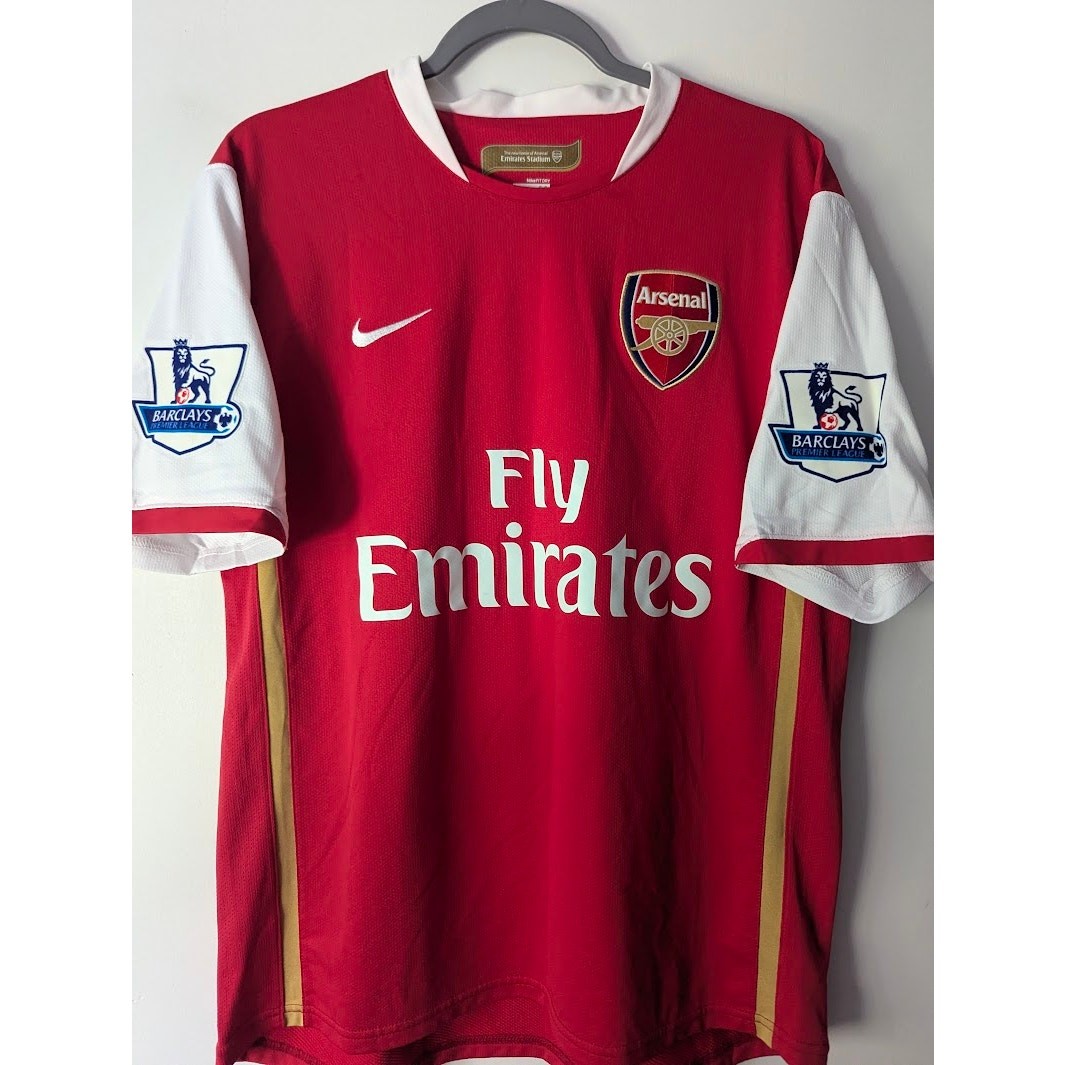 セスクファブレガスarsenal 07-08 ホームユニフォーム Arsenal 2007-08 Home Cesc Fabregas Jersey Medium EPL Fully Patched