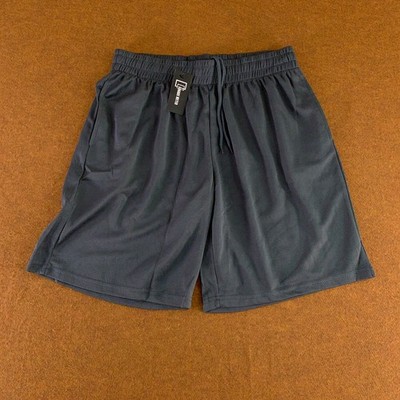 Square Meter Mens Medium Charcoal Gray Mesh Drawstring Athletic Shorts NWT