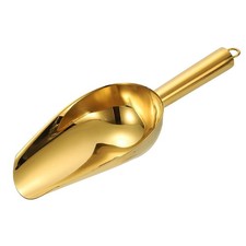 Metal Ice Scoop 9.8" x 3.5"Stainless Steel Ice Scooper Gold