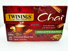 6 bxs total 120ct Black Tea Bags Twinings Decaffeinated Chai, BB 2028 READ