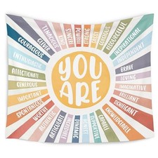 WARDOS Boho Sunshine Tapestry, You Are Inspirational Tapestry Wall Sunshine-A