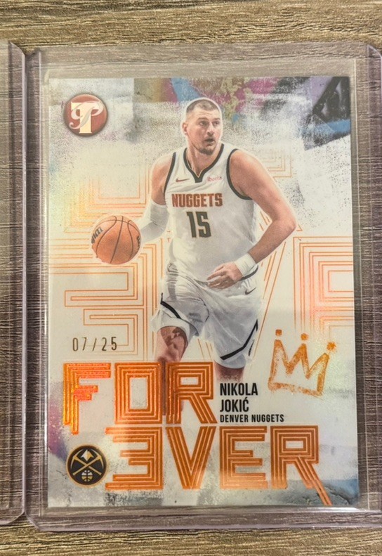 2025-26 Topps Pristine Nikola Jokic Forever Orange Refractor /25 Denver Nuggets