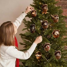 Forest Animal Acorn Ornament Cozy Forest Christmas Ornament ,2D Flat G9H1