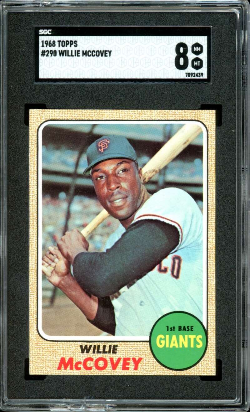 1968 Topps #290 Willie McCovey Giants HOF SGC 8 NM-MT