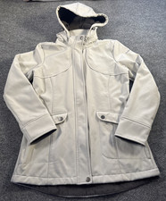Avalanche Jacket Womans Medium Gray Fleece Lined Activewear Sports Full Zip