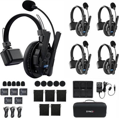 SYNCO XTALK XPro5 X5 Wireless Headset Intercom System 2.4GHz 1640FT/500M 5pcs