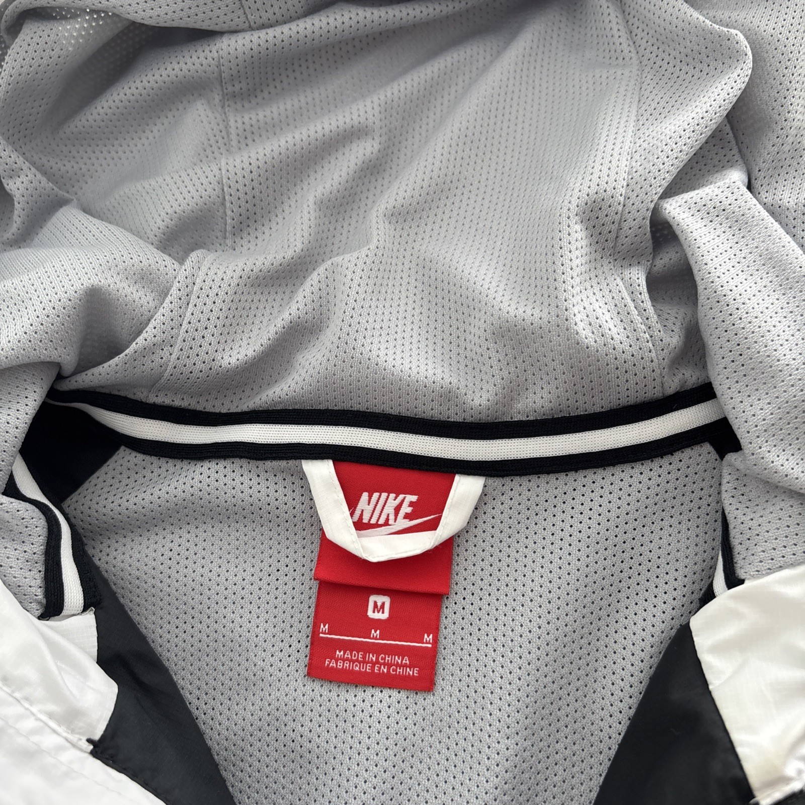Nike Jacket Medium White Black Tech Sportswear Wi… - image 3