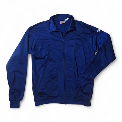 Vintage NIKE Blue Full Zip Track Jacket Mens Size XLT Made In Hong Kong EUC