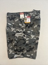 Men's Wrangler Camo RipStop Cargo Shorts w/ Stretch Relaxed Fit CHOOSE SIZE New