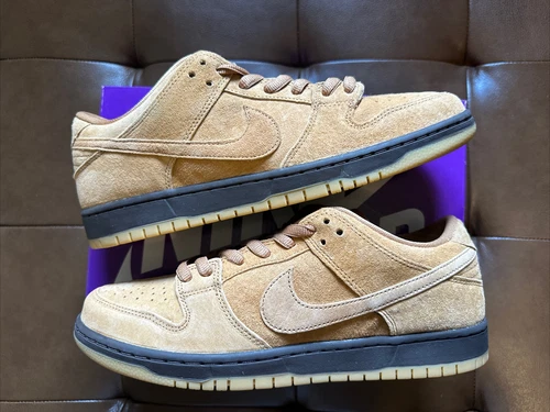 Nike Dunk Low Pro SB Wheat Mocha Flax Mens Size 12 BQ6817 204