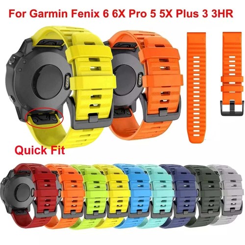 For Garmin Fenix 5 5X Plus 6X 6Pro 7 7X Strap Silicone Quick Release Sports Band - Picture 2 of 65