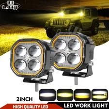 2Pcs 2"Inch LED Work Light Cube Pods Spot Flood OffRoad Lights Truck Driving FOG