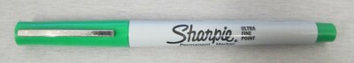 Vintage Sharpie Green Ultra Fine Point Permanent Marker Metal Clip New
