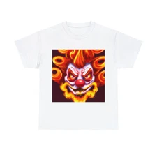 Halloween Evil Clown T Shirt Art Tee Unisex Adult Horror Scary Trick or Treat