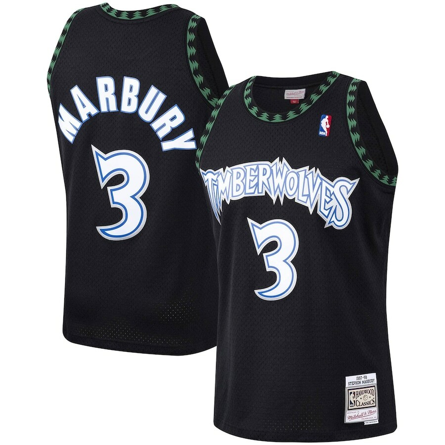 Minnesota Timberwolves Stephon Marbury #3 Mitchell Ness 1997/98
