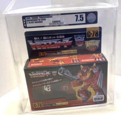 2000 C-78 TAKARA TRANSFORMERS RE-ISSUE HOT RODIMUS AFA 7.5 SUPER RARE