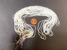 Antique Micro Seed Beads-18/0 Greasy Opaque Milk White- Handmade in Murano Italy