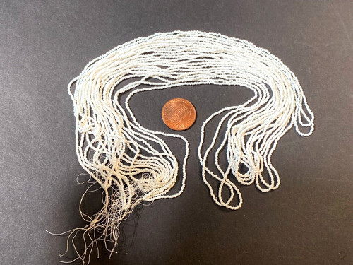 Antique Micro Seed Beads-18/0 Greasy Opaque Milk White- Handmade in Murano Italy