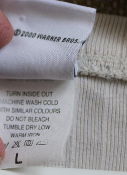 Vintage TASMANIAN DEVIL Sweatshirt TAZ WARNER BROS Beige Jumper Mens