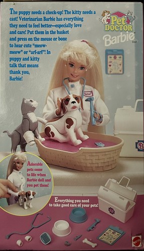 Impressive 1996 Vintage Pet Doctor Barbie with Cat & Dog 14603, NEW - Picture 6 of 8