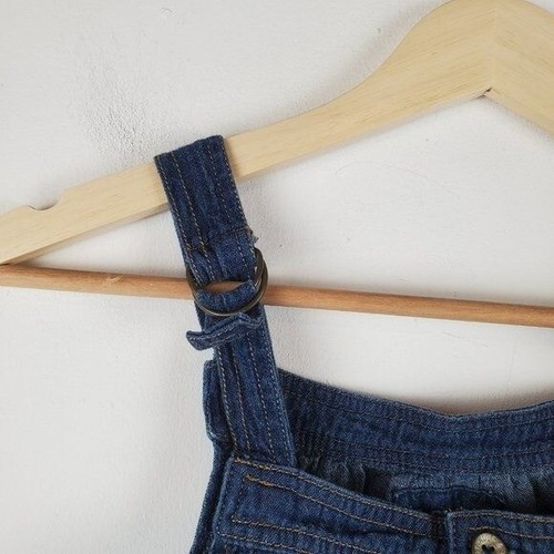 Levi's Denim Romper Girls 10 Smocked Waist Button Front Adjustable strap Cotton - Picture 6 of 10