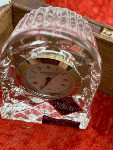 Vintage Set of Three Edinburgh Crystal Small Clocks Excellent Working - Picture 12 of 12