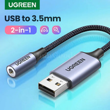 Ugreen Sound Card External 3.5Mm Usb Adapter For Pc Ps4 Headset Audio Interface