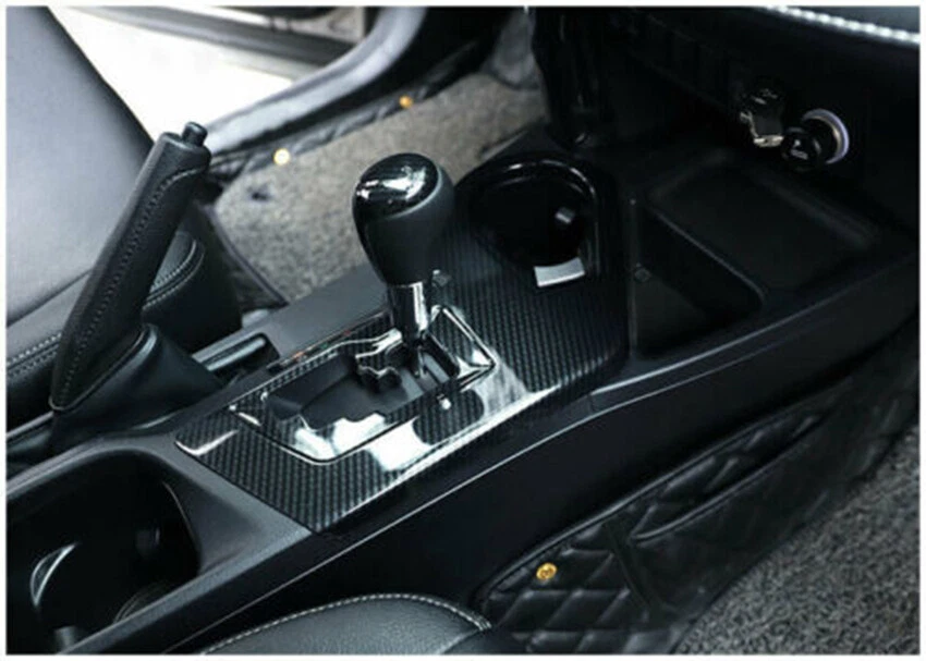 Kit de cubierta de marco de caja de cambios de caja de cambios de consola de fibra de carbono para Toyota RAV4 2016-2018 Foto 4 de 4