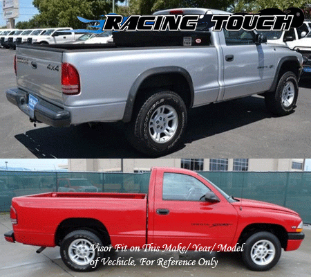 Para Dodge Dakota 97-04 gris oscuro ventana en canal visera protector solar 2 piezas - Imagen 7 de 7
