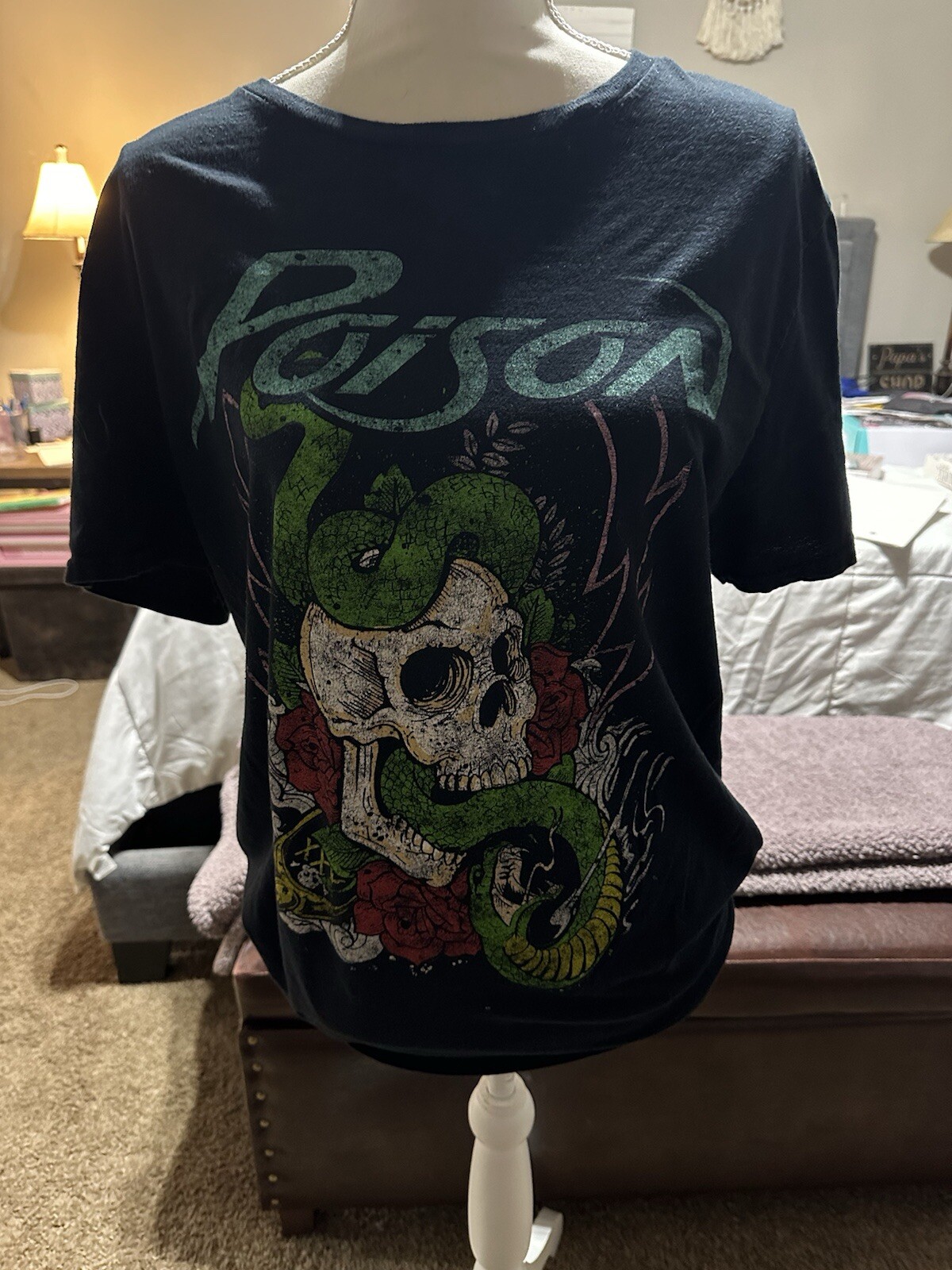T-shirt Poison Band Tour – Édition Rare, Manches Courtes, Tailles S à 5XL, Unisexe