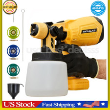 Cordless Paint Sprayer Compatible with DEWALT 20V Battery, Brushless Motor HVLP