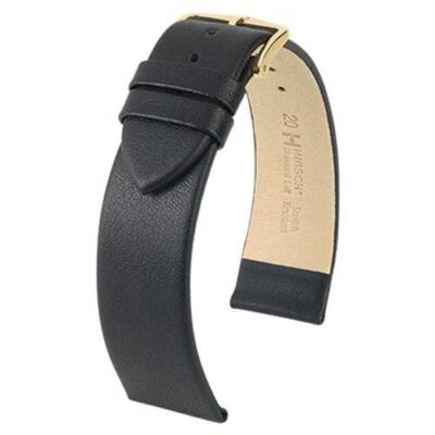 Hirsch Diamond Calf 14 mm black scratch-resistant strap, length XL (no QR pins)